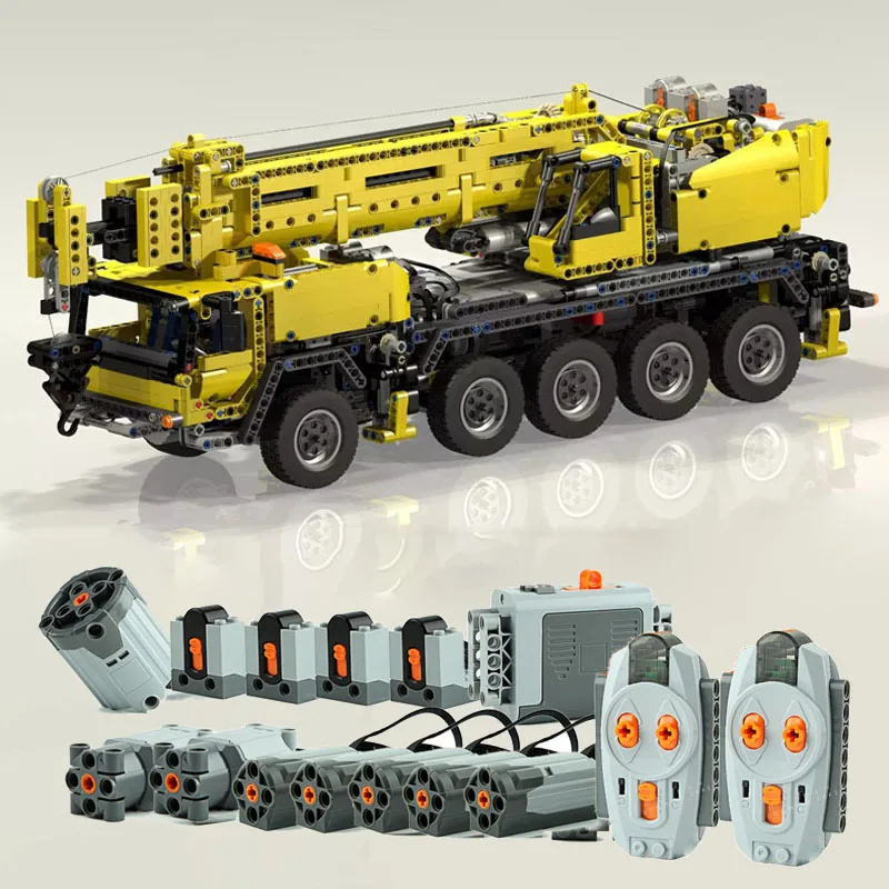 

High-Tech MOC-0853 Power Motors Functions Mobile Crane MK II Ultimate 42009 20004 Building Blocks Bricks DIY Toys Kids gift