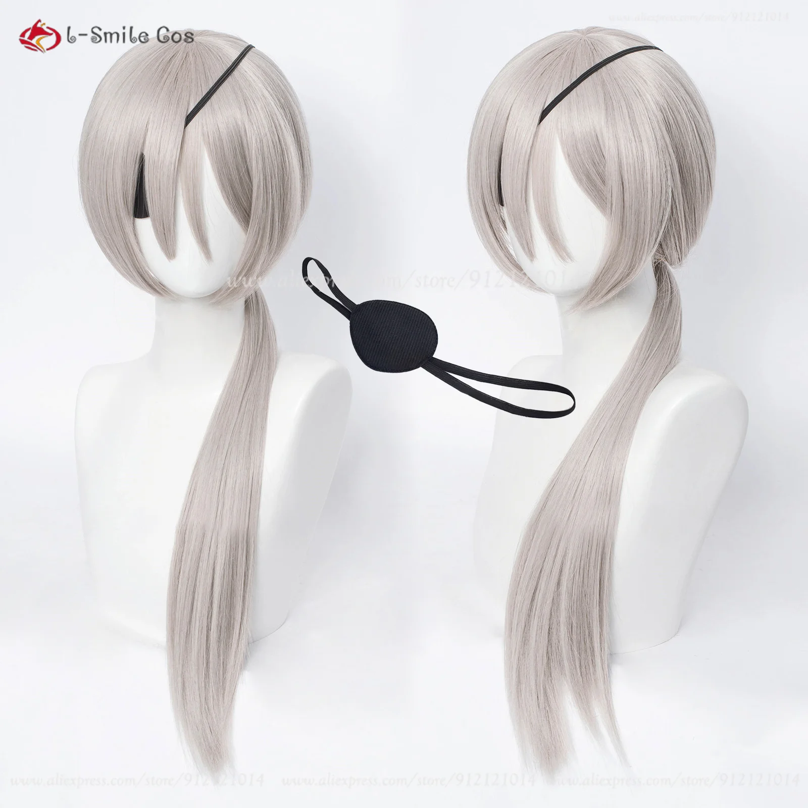 Парик Quanxi для косплея серебристый 70 см длинный серебристый серый женский парик для косплея аниме термостойкие волосы парики для Хэллоуина ролевых игр + шапочка для парика