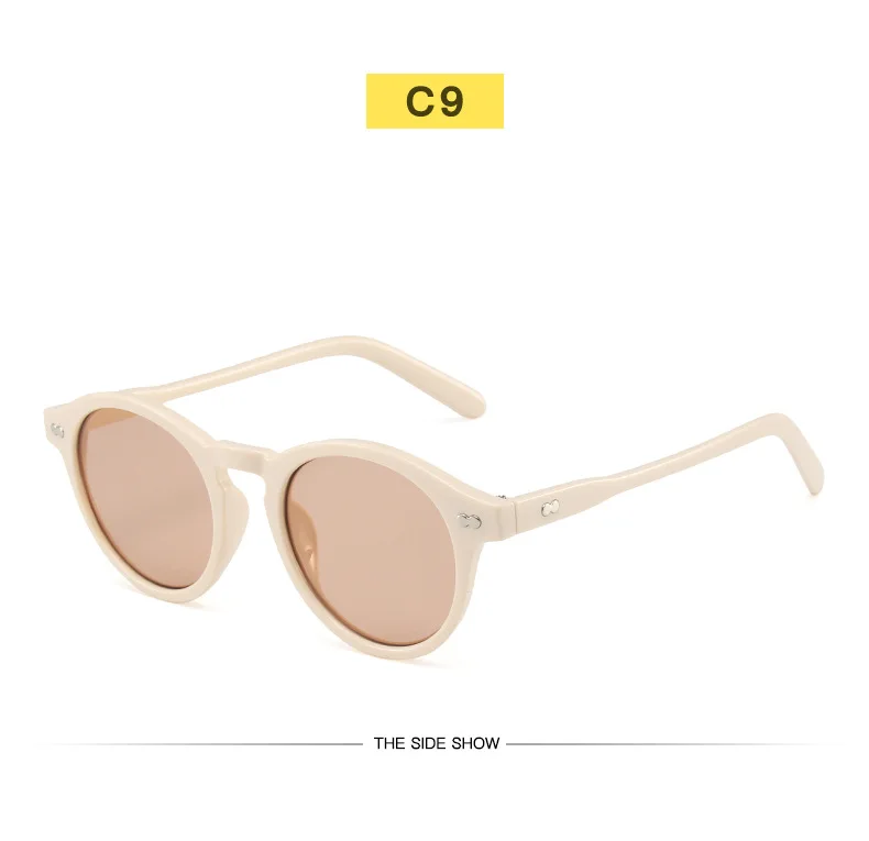 Retro Vintage Runde Polarisierte Sonnenbrille Männer Marke Designer Sonnenbrille Frauen Angeln Schwarz Rahmen Objektiv Brillen Fahren_voghion.com