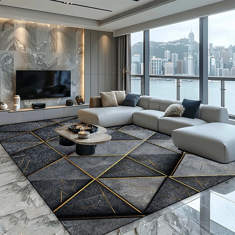 Modern Luxury Large Area Carpet Living Room Decoration Geometry Rug Non-slip Bedroom Lounge Rug Washable Balcony Kitchen Mat 4
