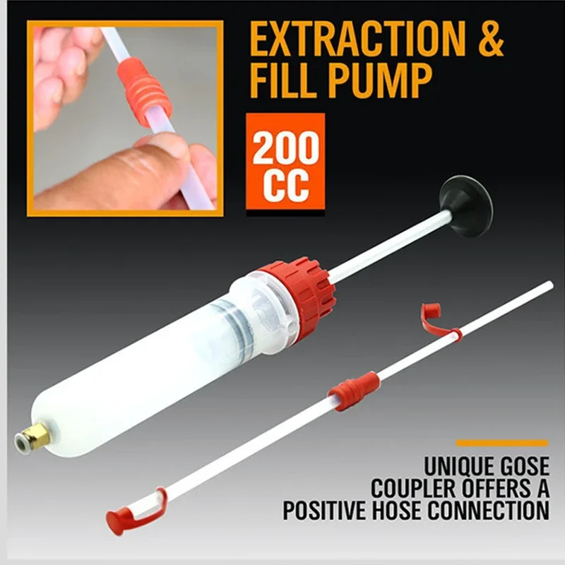 200cc Oil Extractor Filling Syringe Manual Pump Fuel Pump Auto Accessories Oil filling Equipment herramientas Car Repair Tool