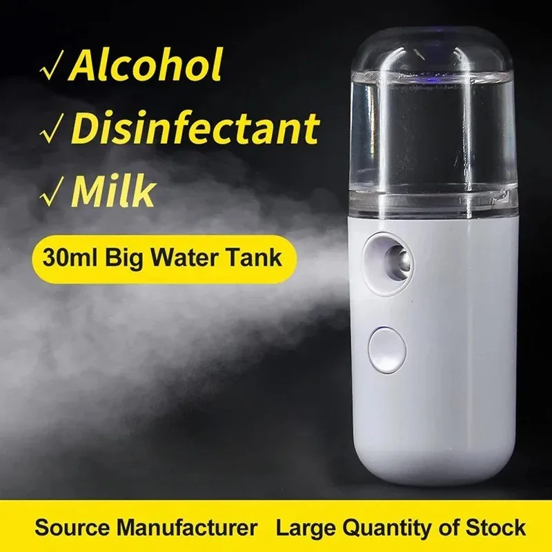 USB Portable Nano Mist Facial Steamer & Moisturizing Sprayer