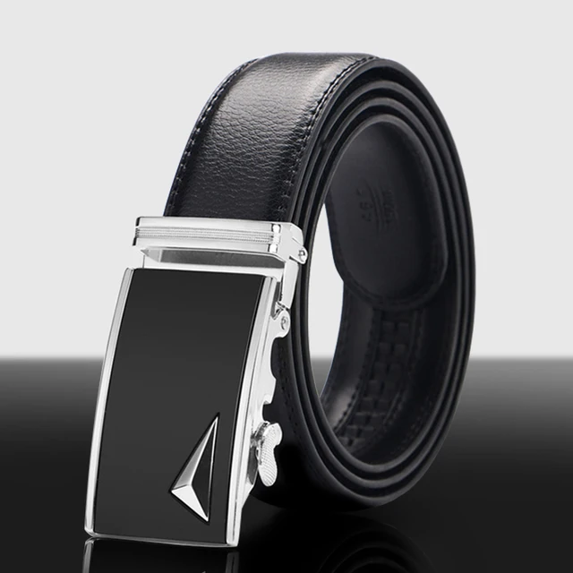 Cinturón de hombre [DWTS], cinturón de cuero auténtico para hombre, cinturones de hombre con hebilla automática, cinturones de hombre negros, cinturones para hombre