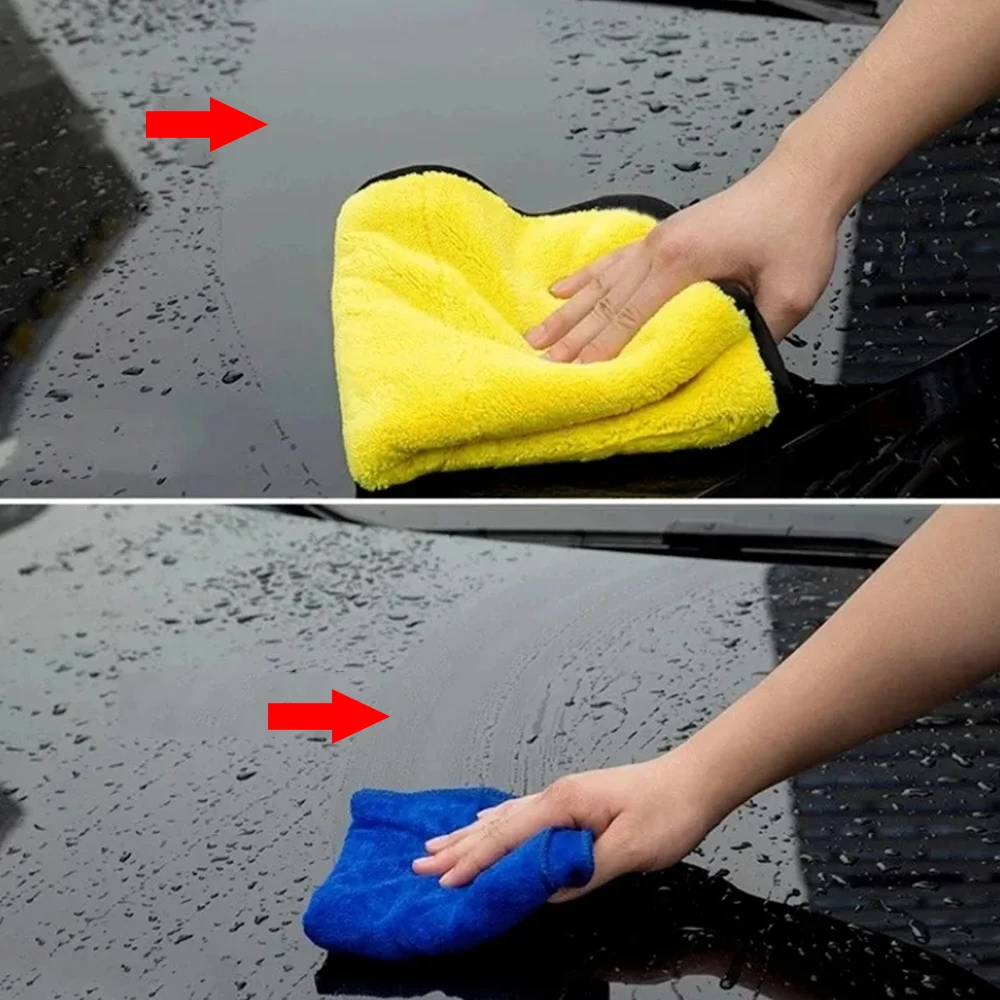 

5PCS Car Wash Microfiber Towel Auto Cleaning Drying Cloth Hemming Detailing AutoMotors Clean Tool Maintenance Accessories Clean