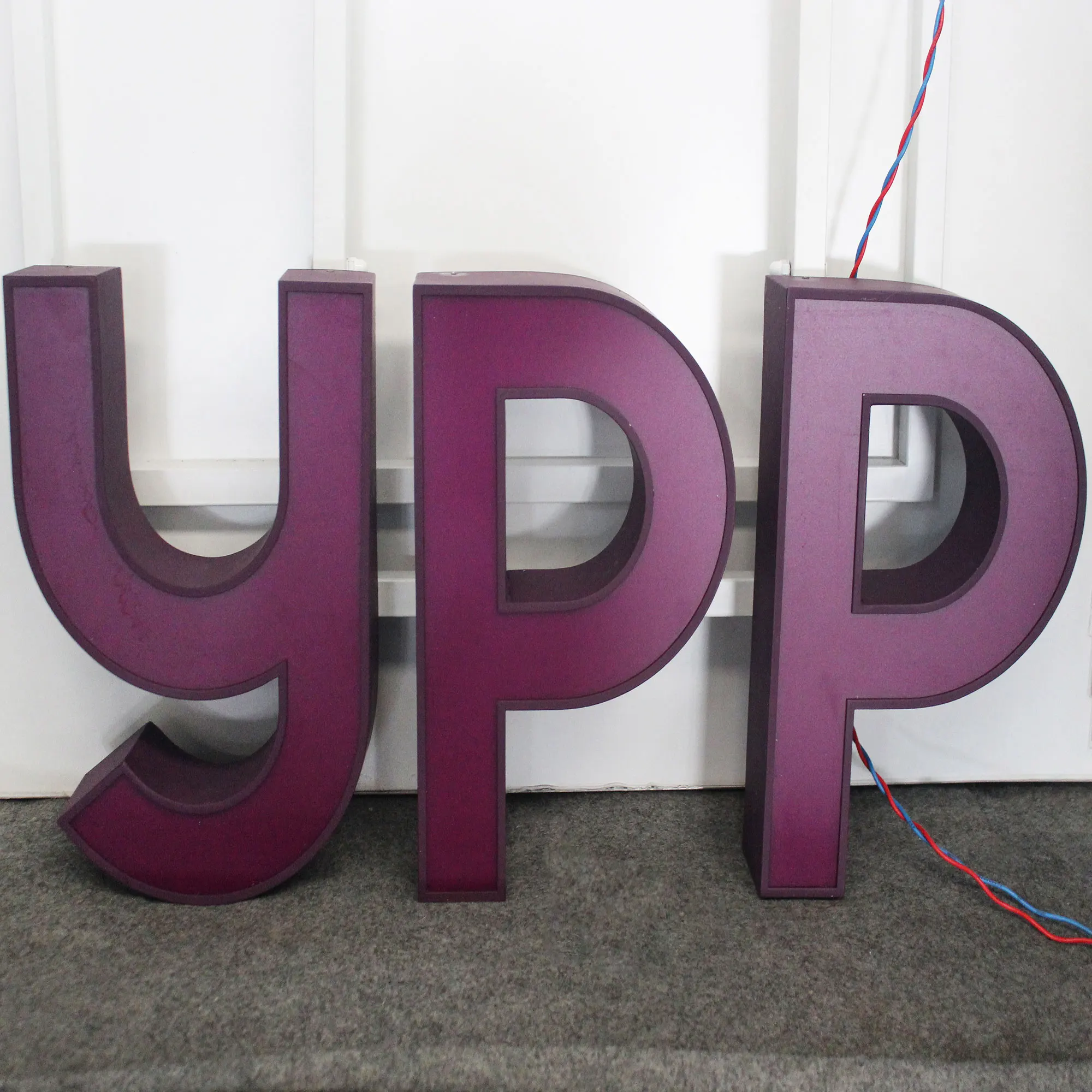 

Outdoor Maintainable Large Light Up Frontlit 3d Stainless Steel Light Box Sign Giant Size Suspended Led Channel Letters