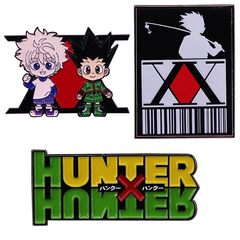 Hunter Hunter Japanese Lapel Pin For Backpacks Women S Brooch Anime Briefcase Badge Enamel Pin Jewelry Accessories Gift For Fans Brooches Aliexpress