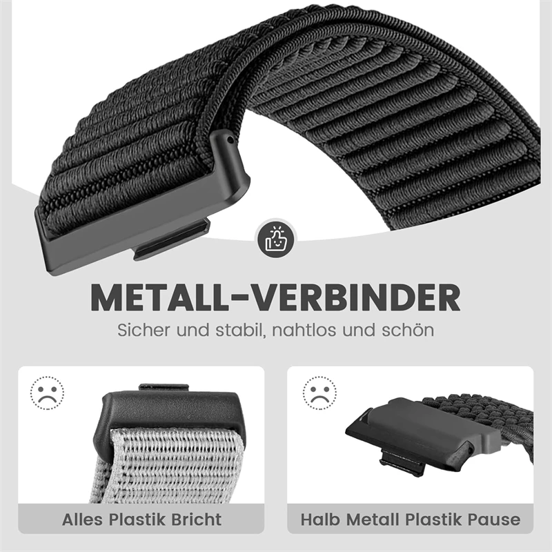 Breathable Braided Nylon Loop Strap - Comfortable Watch Band Accessory