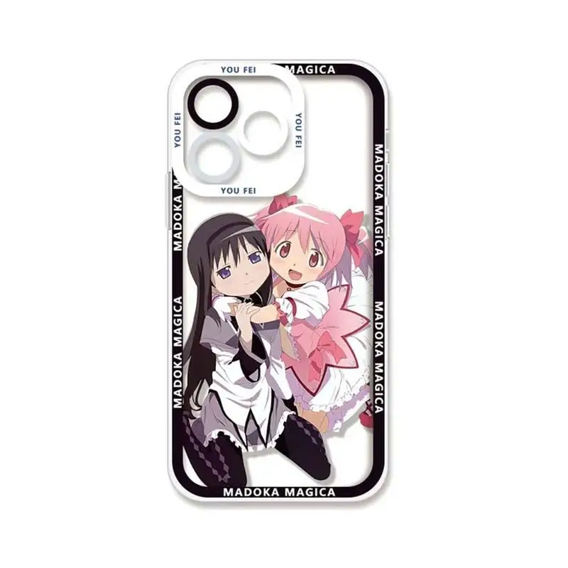 Japanese Cute Anime Girl INS Transparent Silicone Phone Case