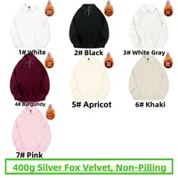 Fleece Lined Hoodie Silver Fox Fur Collar All Matte Cotton Hemp Composite Glossy Version Shoulder Drop Collar Post Package