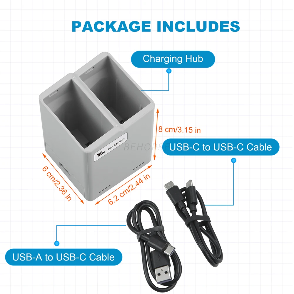 Two-Way Charging Hub drone accessories drone charger for DJI Mini 4 Pro Battery Charging Butler DJI Mini 3 PRO