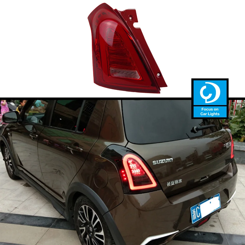 

Задние фонари, Стайлинг, чехол для Suzuki Swift, задние фонари 2005-2014, СВЕТОДИОДНЫЙ DRL, ходовой сигнал, тормоз, задний хода, стояночный фонарь, Facelift
