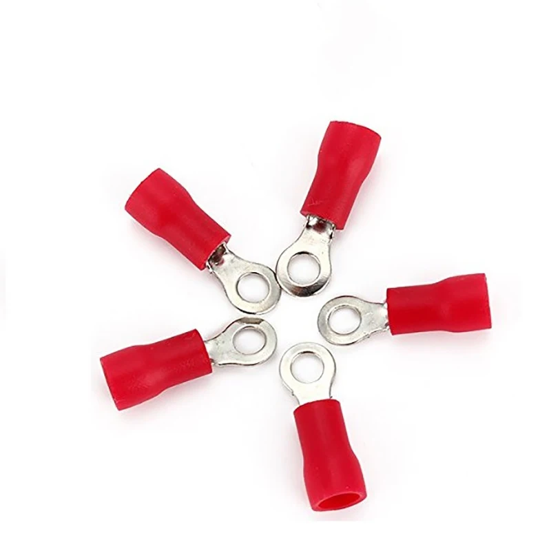 Wire Connectors 50pcs RV1.25-3 4 5 6 8 10 12 Ring Insulated Electrical Crimp Terminal Cable AWG