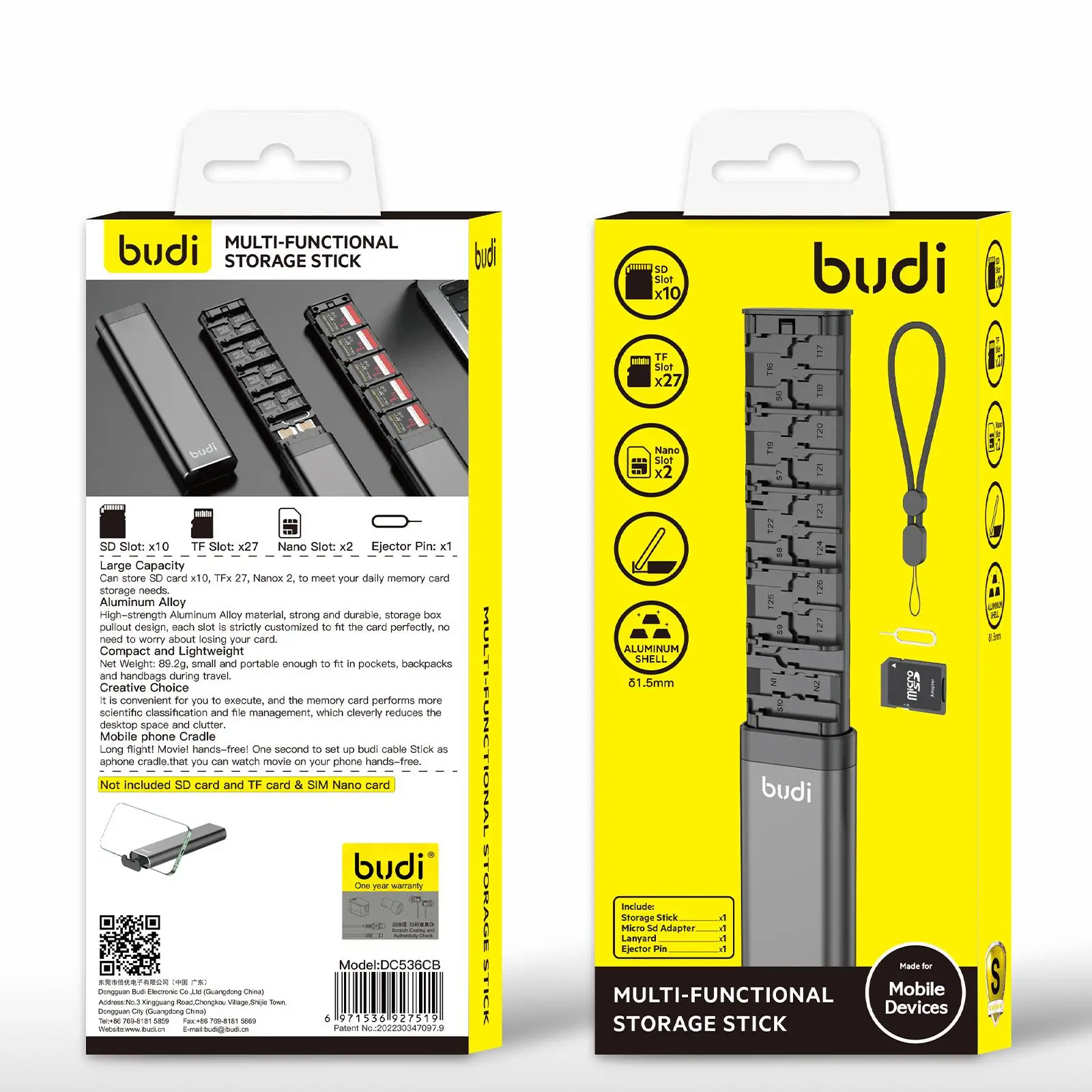 BUDI Multi-functional Cable Stick Adapter Portable Card Storage Data Cable Usb Box Universal Phone Accessories cable adapter