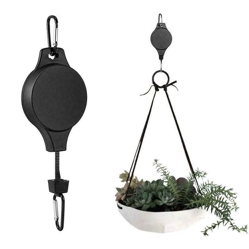 Adjustable Retractable Plant Pulley for Heavy Duty Hanging Flower Baskets