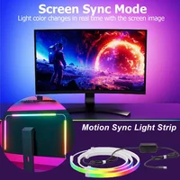 LED Light Strip Computer Screen Colar Sync Monitor Ambilight RGB Lights Ambient Lighting PC Backlight Pickup Light for Game Room