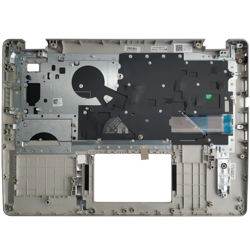 Teclado Portátil e Palmrest para Dell Vostro 3400 3401 3405 V3400 Russo Nós Latim Espanhol Brasil Case com Furo tipo c - Imagem 4