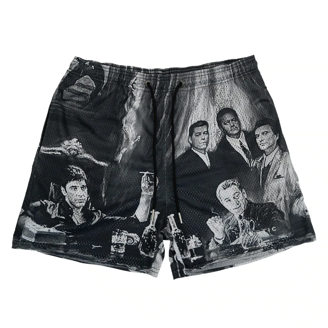 

Summer New men short pant Rose Design Casual Shorts Street Hip Hop Fitness Polyester Fast Dry Breathable Embroidery Men's Shorts