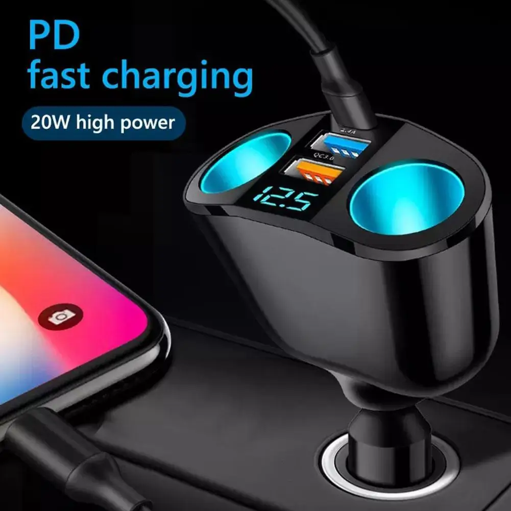 Accendisigari per auto 12V-24V Presa Splter Luce d'atmosfera Accendisigari per auto 12V-24V Presa Splter Luce d'atmosfera