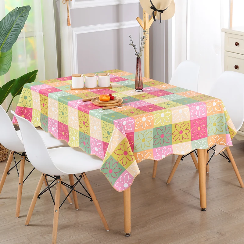 PEVA Table Cloth Waterproof Rectangular & Square Garden Table Cover Stain Tablecloth Oilcloth Mantel Mesa Impermeable Tapete