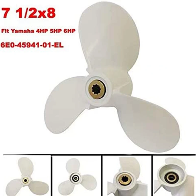 Yamaha 4-6Hp Hidea Parsun 4-6Hp Marine Propeller 7 1/2 x 8-BA 6E0-45941-01-EL