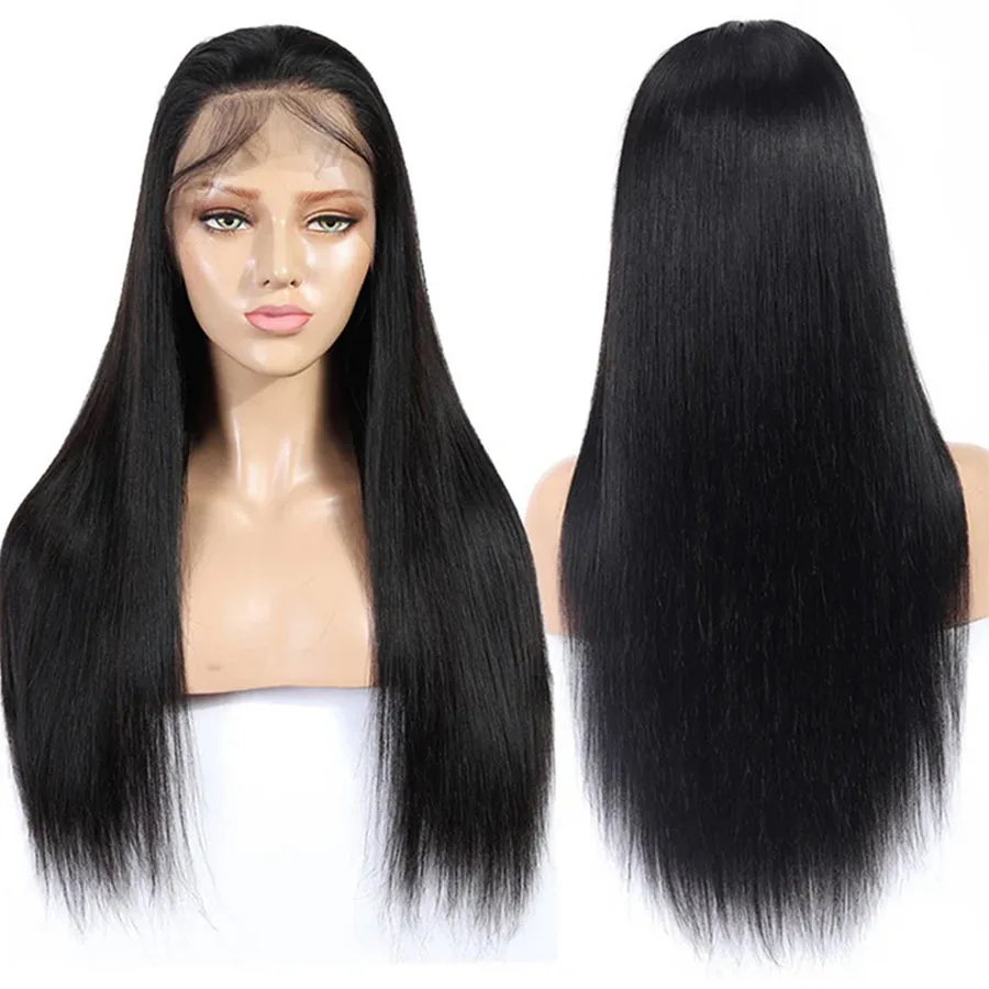 Human Hair Wig Straight Lace Front Wigs 13x6 HD Transparent Lace Frontal Pre Plucked Remy 200% Brazilian Straight for Women