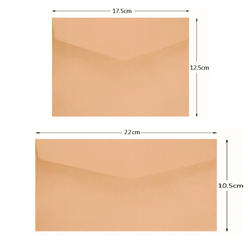 10Pcs Classical Paper Envelopes White Black Kraft Blank Paper Window Envelopes Wedding Invitation Envelope Gift Envelope kraft paper envelopes window envelopes mailing envelopes