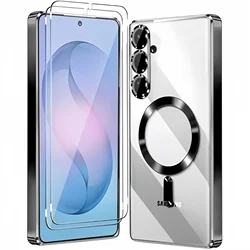 Custodia Magnetica di Lusso con Doppio Schermo e Protettori per Fotocamera - Cover Trasparente Antishock