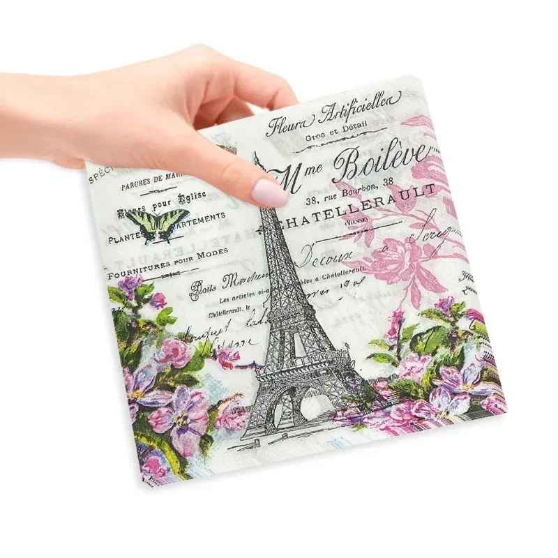 Disposable Paper Placemats Paper Napkins 20pcs 33*33cm Titan Butterfly Element Party Decoration