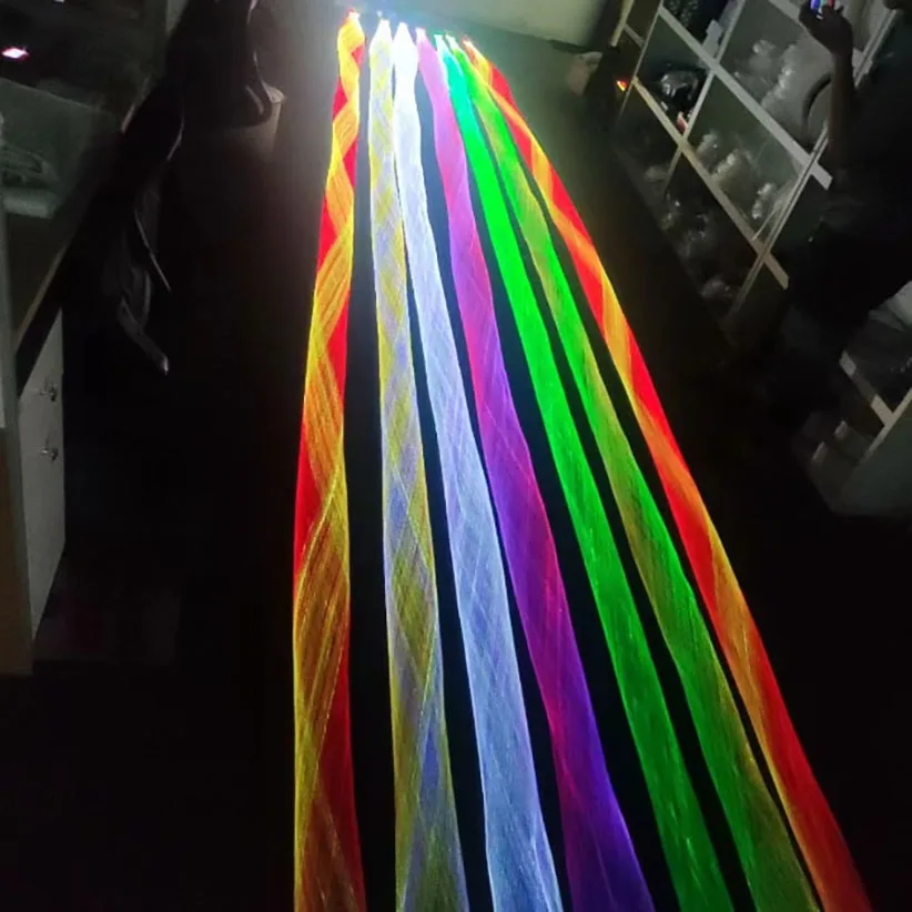 5M RGB LED Flexible Ribbon 5V-12V Mesh Lights Brighter Colorful Fita USB Optical fiber braided luminescent net DIY Ceiling