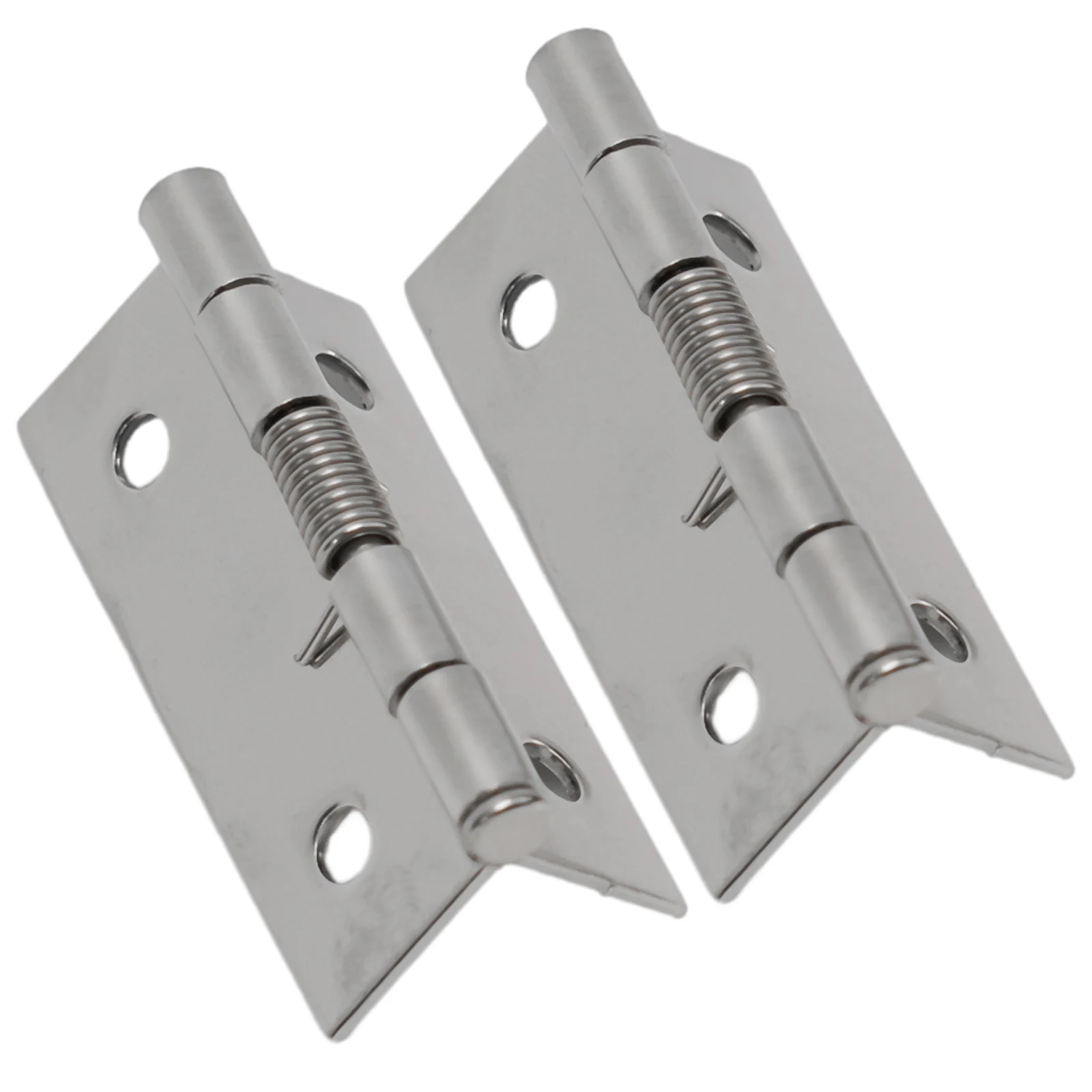 

Set of 2 Stainless Steel Door Hinges Self Closing Spring Design Suitable for Hardware Cabinet and Internal Doors