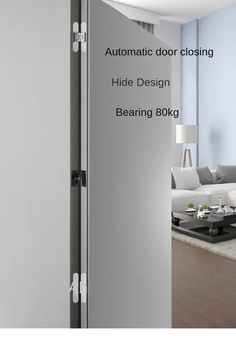 Invisible Door Hidden Door Closer Automatic Closer Household Spring Hinge Hidden Simple Closure