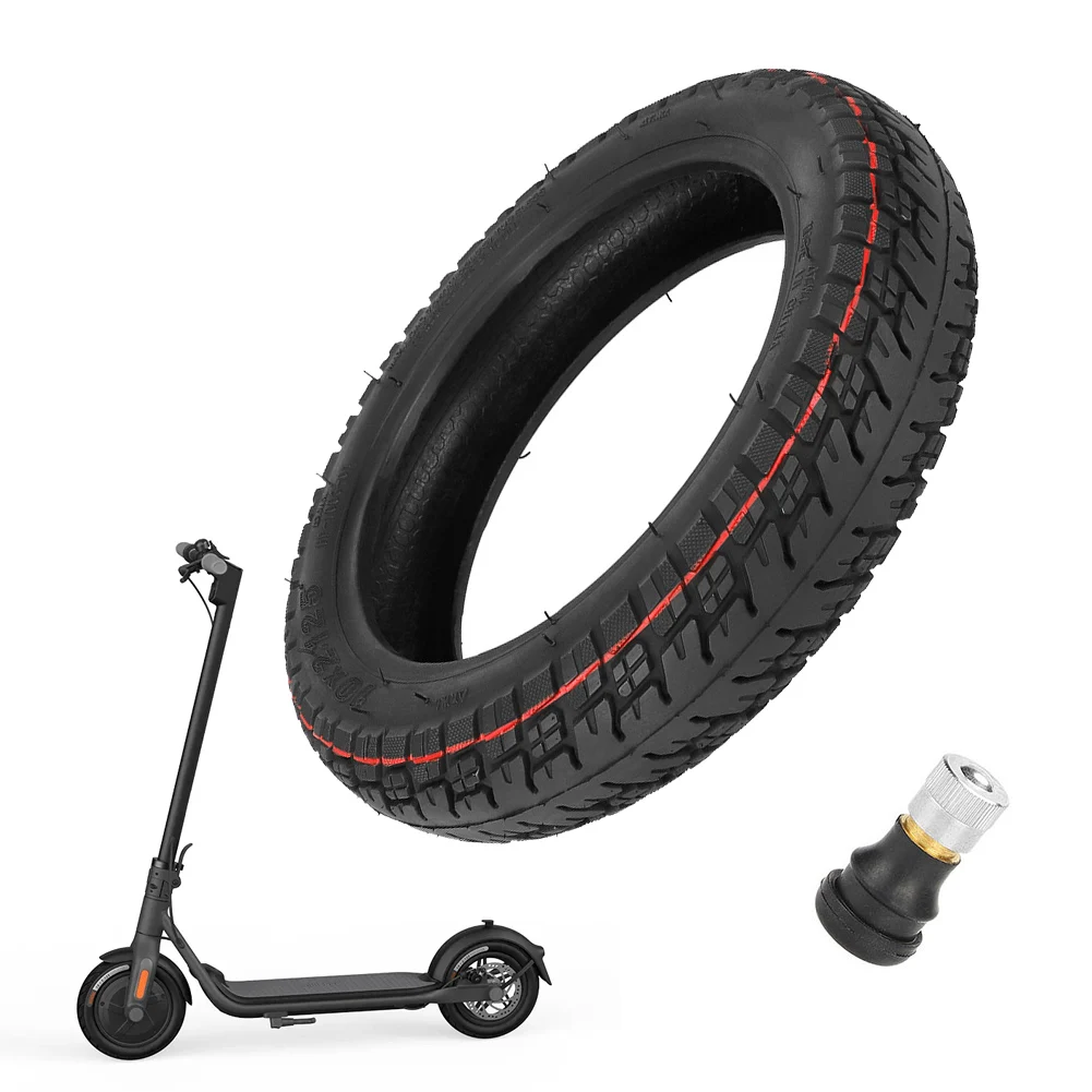 

10 Inch 10x2.125 Tubeless Tyre For Segway F20/F25/F30/F40 Electric Scooter Wearproof Replace Tire With Nozzle E-Scooter Parts