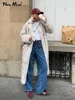 Neo Mint 2024 Winter Warm Fluffy Gradient Eco Fur Jacket Women Luxury Long Faux Fox Fur Coat Street Furry Outerwear Overcoat 1
