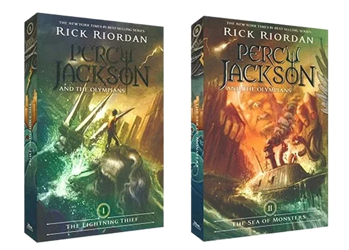 2 ספרים פרסי ג'קסון והאולימפינים ספר נייר באנגלית ספרים רומנטיים לילדים ספר תמונות באנגלית