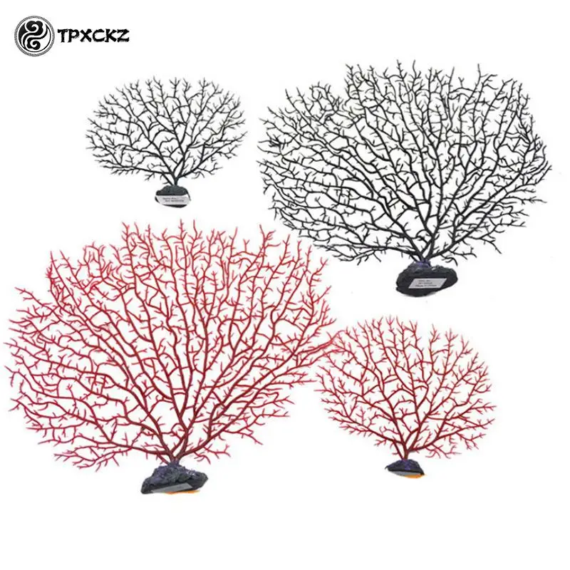 Tree Shape Aquarium Decoration Decor Sea Iron Tree Plastic Coral Decor Plants
