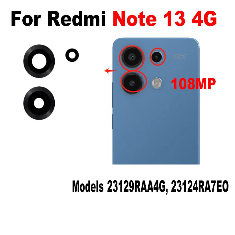 Vetro Camera Posteriore Per Xiaomi Redmi Note 13 Pro - Kit Di Sostituzione - Foto 2