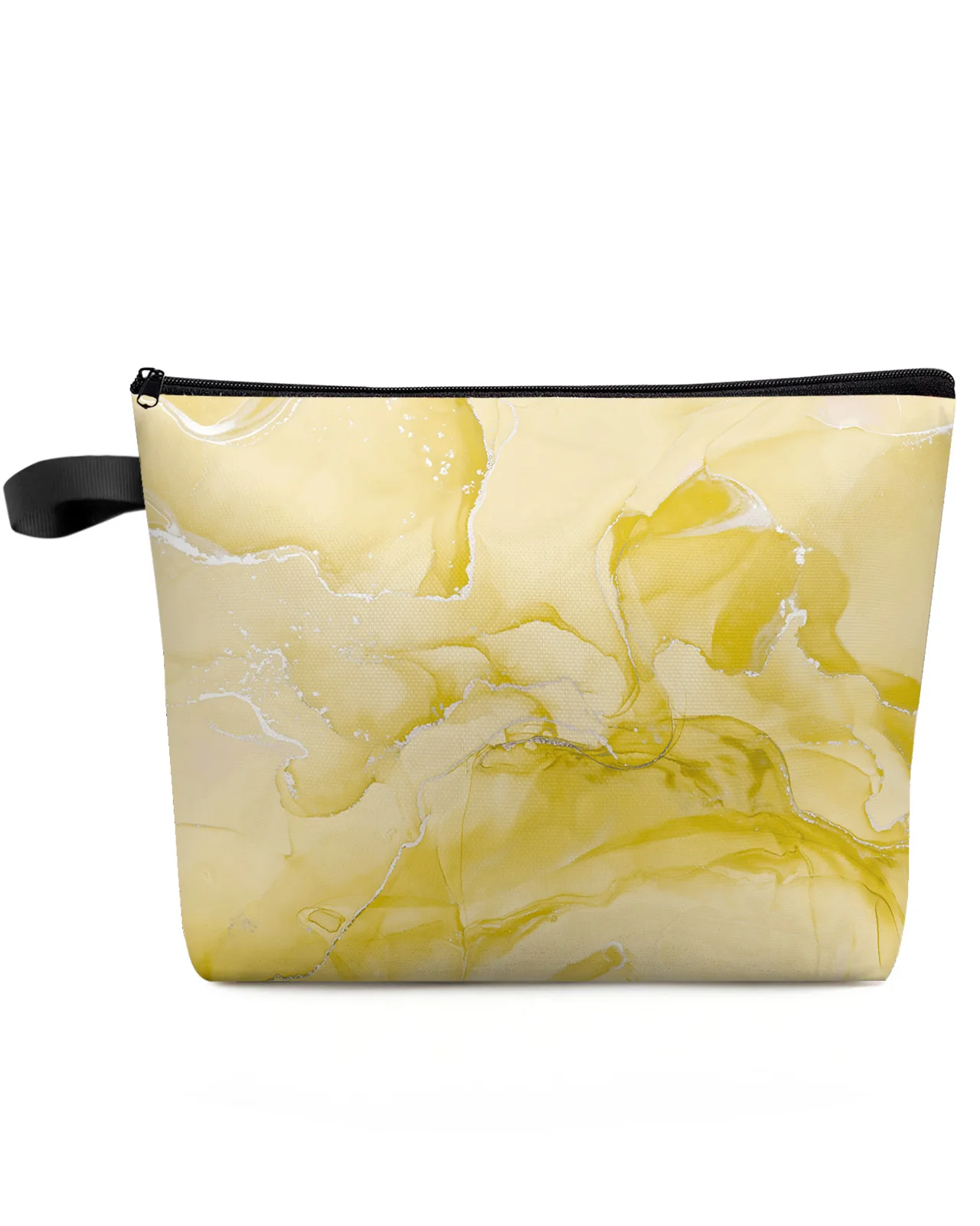 

Желтая косметичка с мраморной текстурой и градиентом, сумка, необходимое для путешествий, женская косметичка, органайзер для унитаза, пенал для хранения