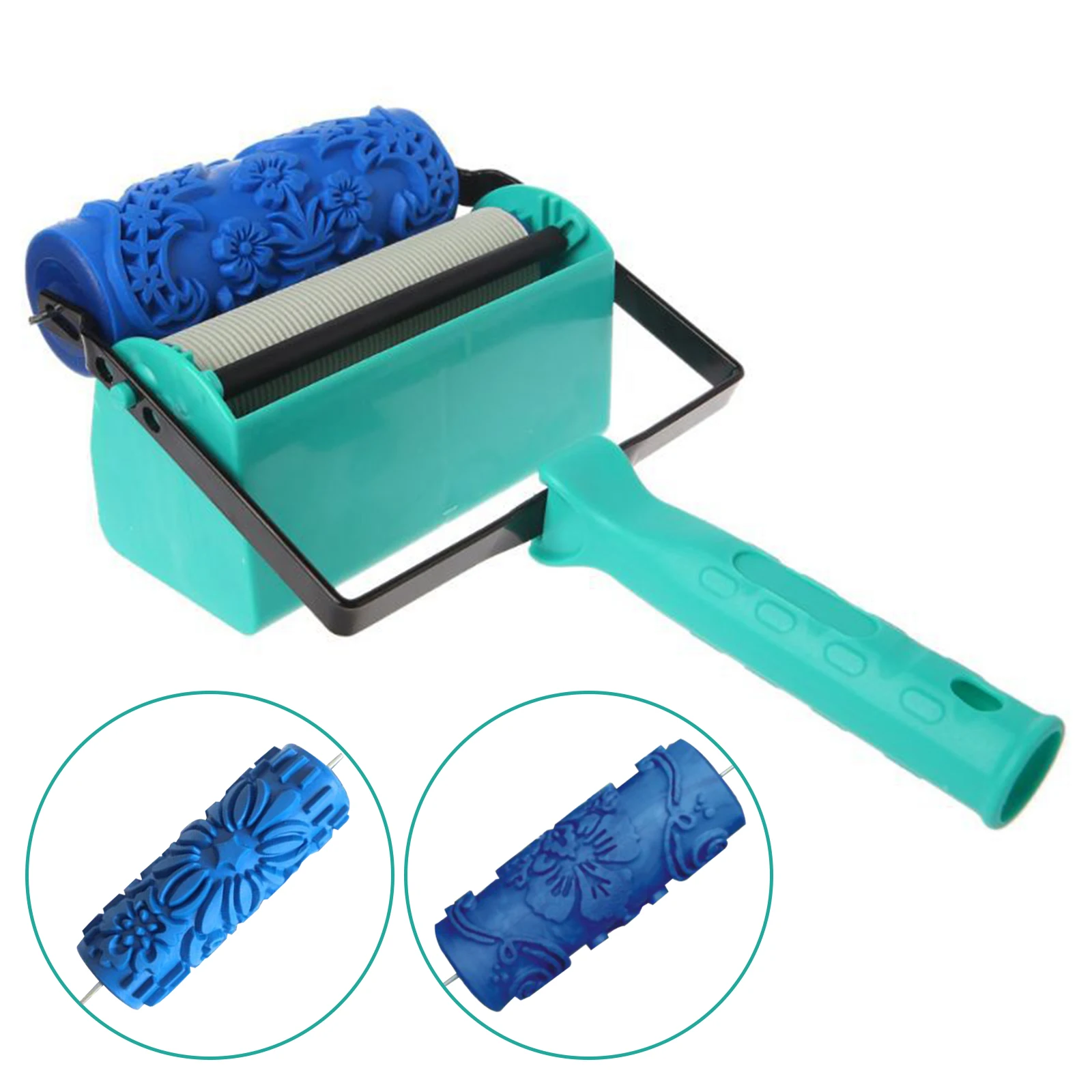 Paint Roller Wall Painting Machine  Rubber Roller Brush Tool Set - Flower  Wall - Aliexpress