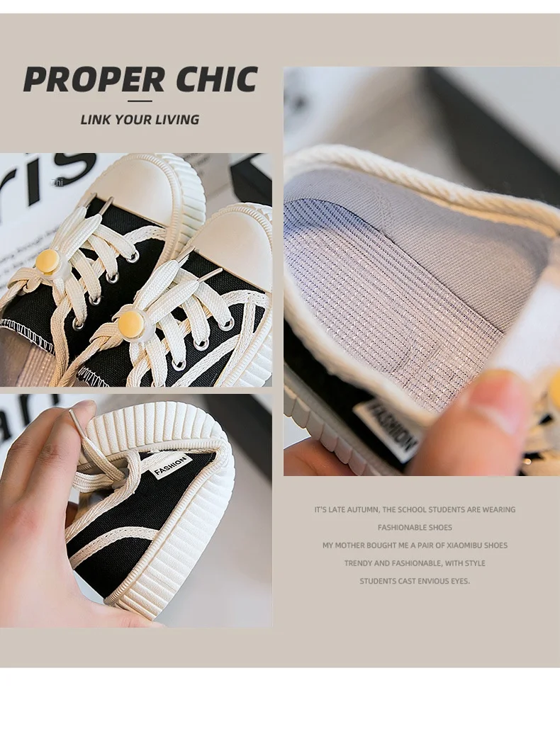 2022 New Girls Canvas Shoes Children's Small Fragrance Casual Shoes Parent Shoes Large Children's Shoes Spring and Summer Gender girls leather shoes