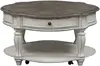 Round Cocktail Table, W38 x D38 x H20, White 4