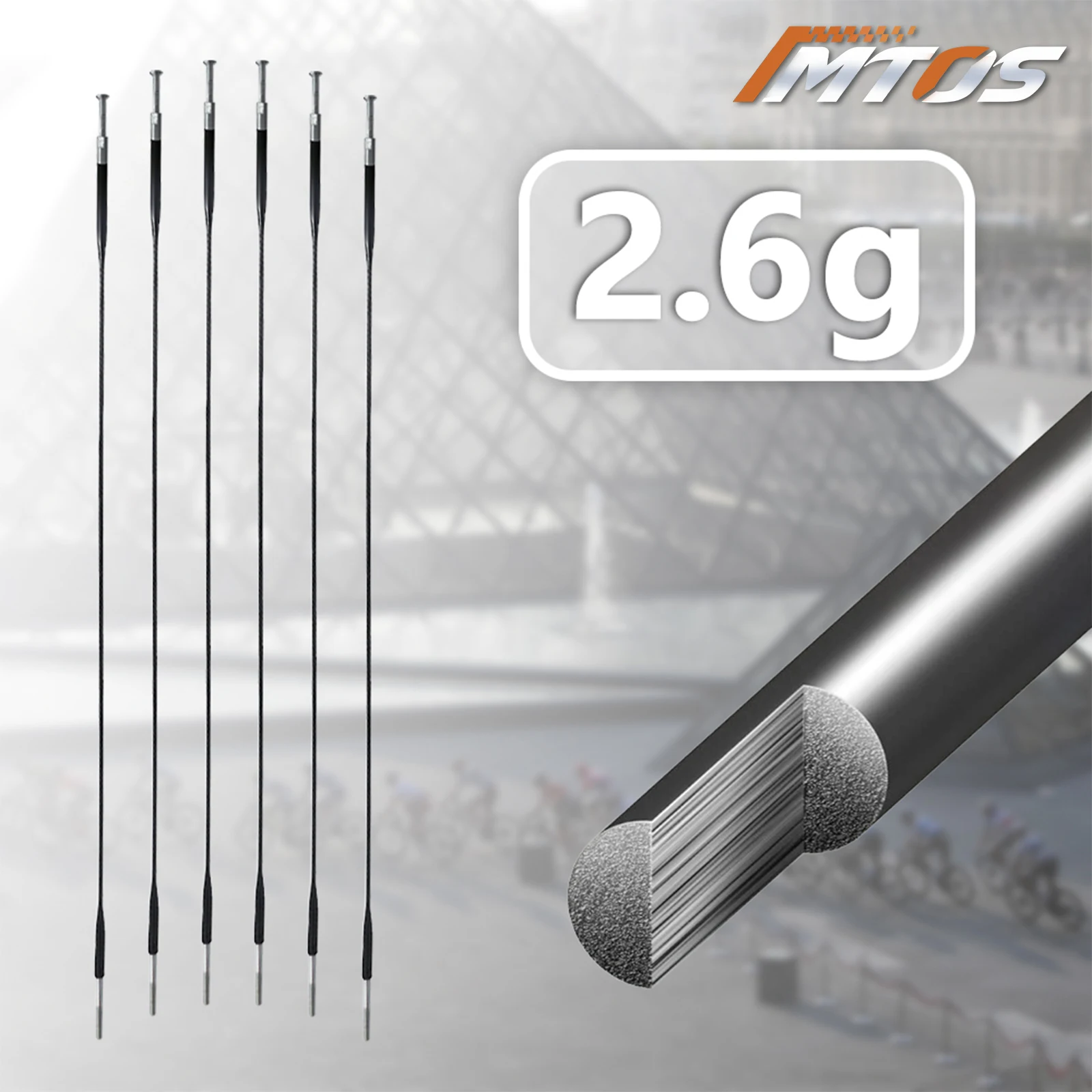 2.6G Spoke bicycle wheels carbon spokes straight pull Straight pull Carbon spokes mountain bike unicycle universal.