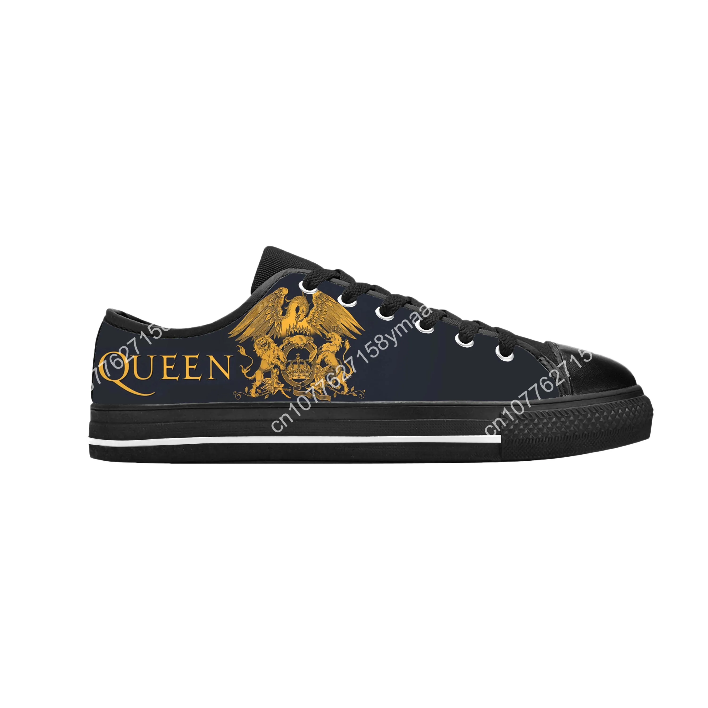 Freddie Mercury Rock Band Music Singer Funny Queen Casual Cloth Shoes Low Top Comfortable Breathable 3D Print Men Women Sneakers
