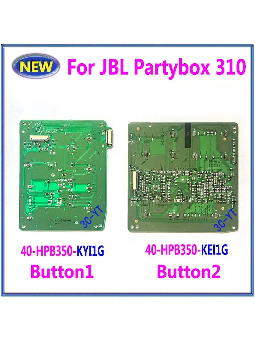 1pcs New Original Key Switch Button Board For JBL Partybox310 Party box 310 40-HPB350-KEI1G 40-HPB350-KYI1G Button 1 Button 2