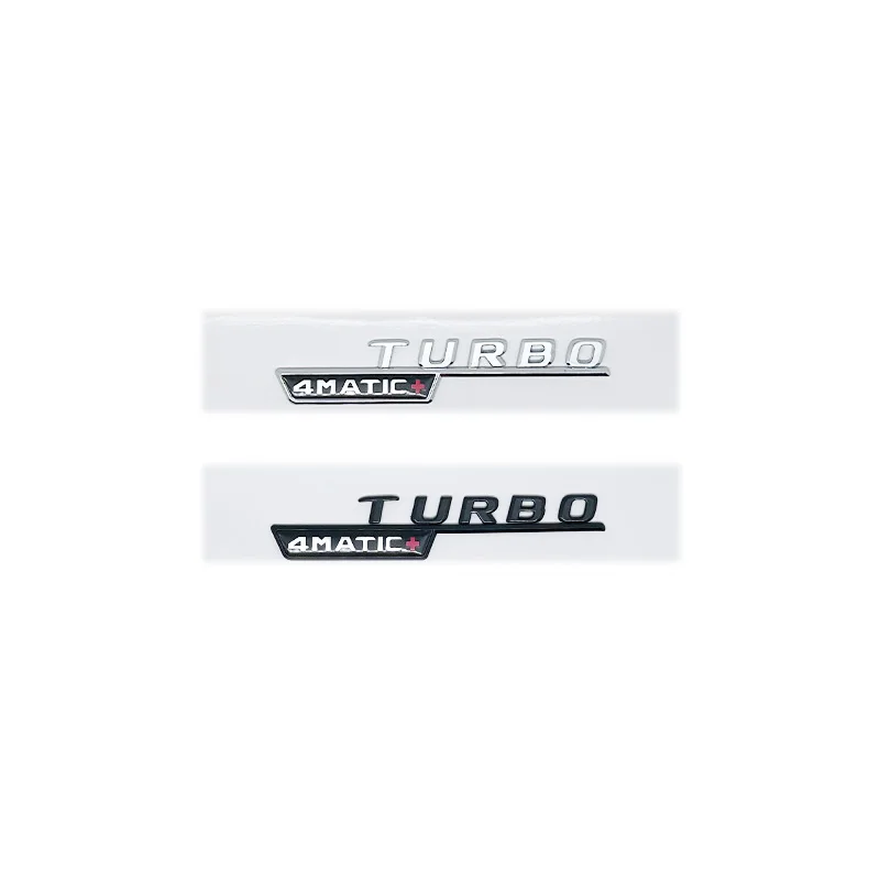 ABS 자동차 펜더 터보 4MATIC 로고 엠블럼 배지 스티커 (메르세데스 벤츠 A45 C117 CLA 35 45 GLA45 X247 GLE53 AMG 악세사리용)