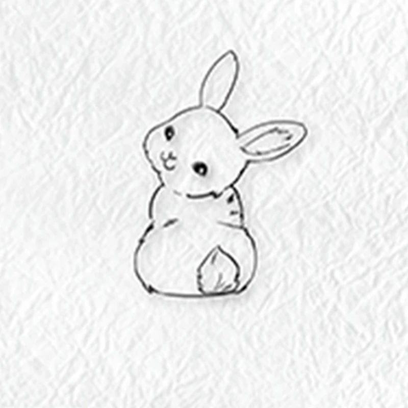2022 New Arrival Cute Rabbit Transparent Clear Silicone Stamp/Seal for DIY Scrapbooking/photo album Decorative clear stamp