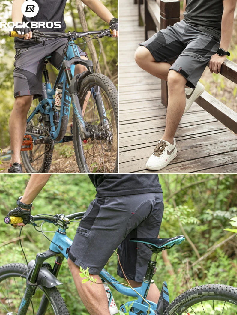 ROCKBROS pantalones ciclismo para hombre y Shorts deportivos transpirables de secado para bicicleta de montaña o de carretera, para verano| | - AliExpress