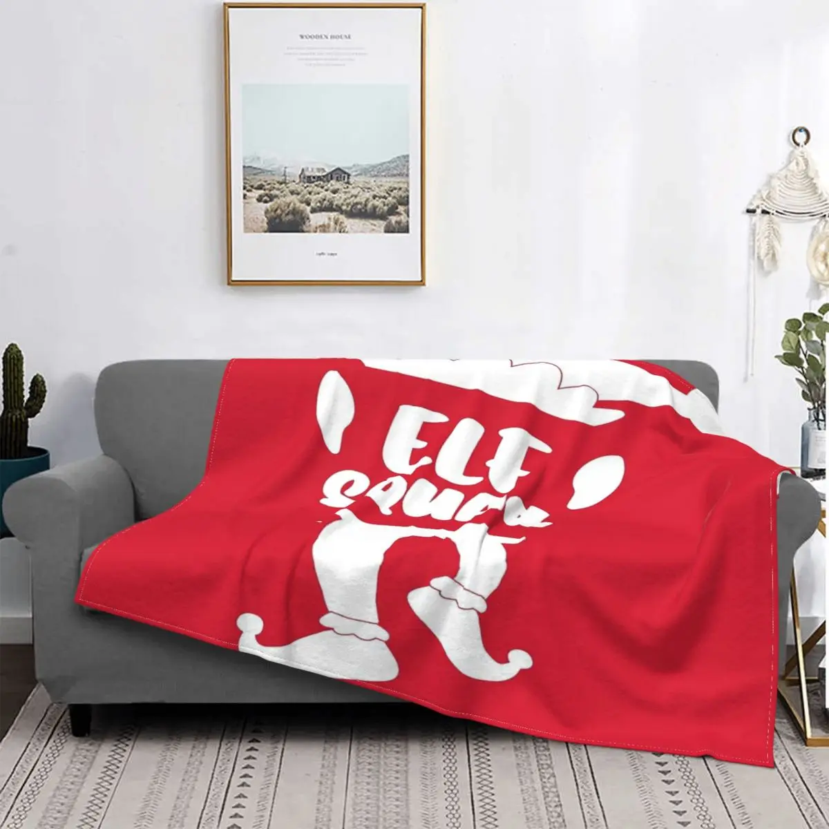 Manta De Totem De Elfo De Navidad Y Amp, Colcha De Cama, Alfombra A Cuadros, Fundas De Cama, Sudadera Con Capucha, Funda Par