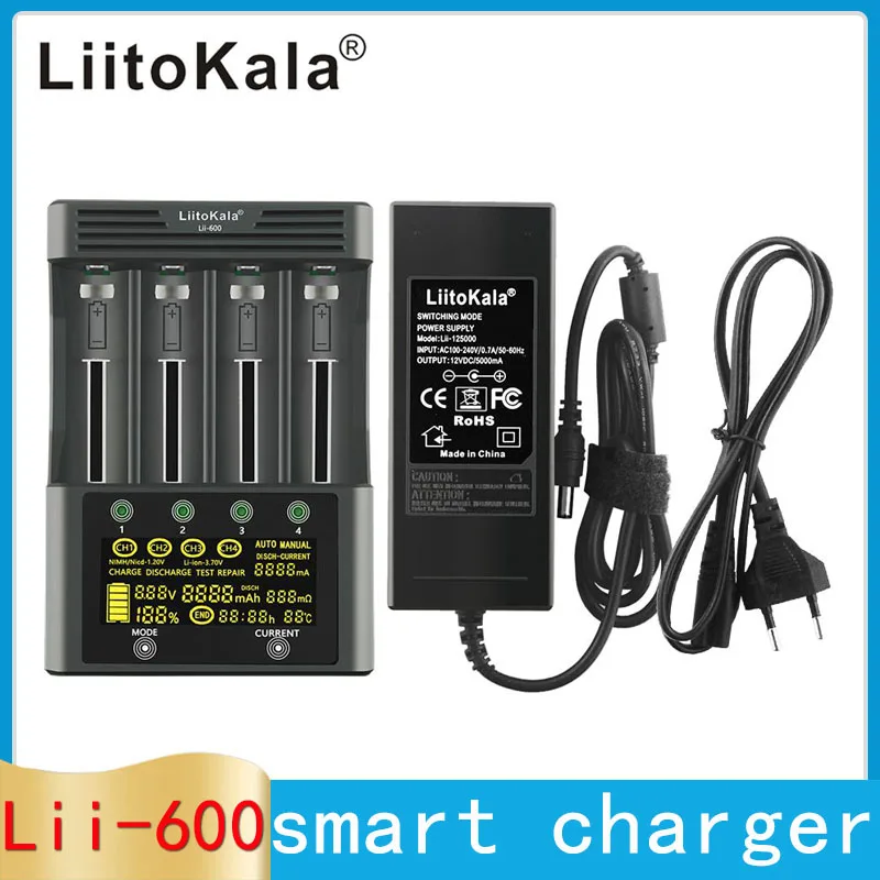 

Аккумуляторные зарядные устройства Liitokala lii500 lii600 lii500S 3,7 в/1,2 в 18650 AA и AAA, зарядное устройство, зарядное устройство lifepo4