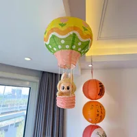 Suitable For 15-17 Cm Ropa Labubu V1 V2 V3 Labubu Doll Accessories Cute Room Decoration Hot Air Balloon Lantern Decoration 1