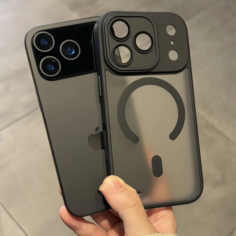 Premium Shockproof Armor Case with Magnetic Wireless Charging - Clear Matte Finish